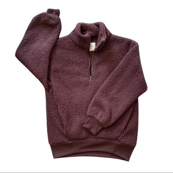 Sherpa Pullover Jacket w/ Pockets - Picture 1 of 8